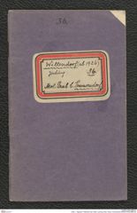 Seite 1, Tagebuch "Willendorf (ab 1926) | Joching | Neol. Grab b. Emmersdorf (NHMW-PRAE-BBB-36)